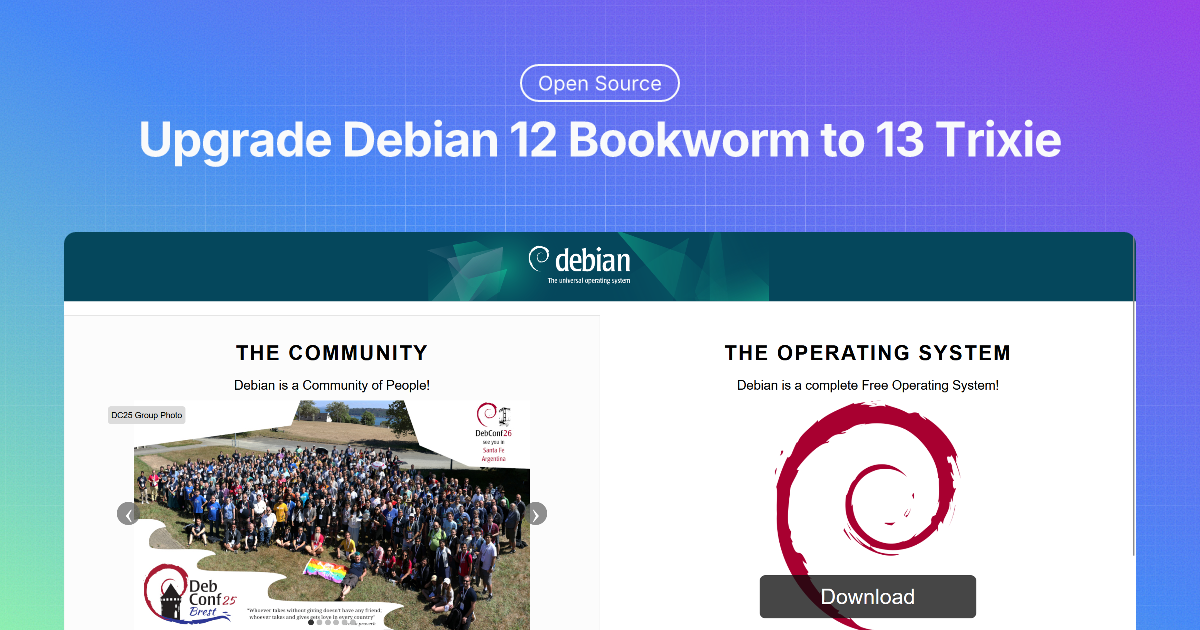 How to Upgrade from Debian 12 Bookworm to Debian 13 Trixie